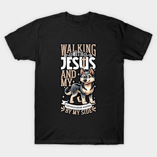 Jesus and dog - Czechoslovakian Wolfdog T-Shirt